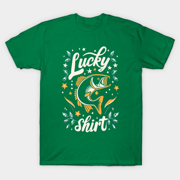 Lucky Fishing Shirt Fisherman Lucky T-Shirt by CHNSHIRT